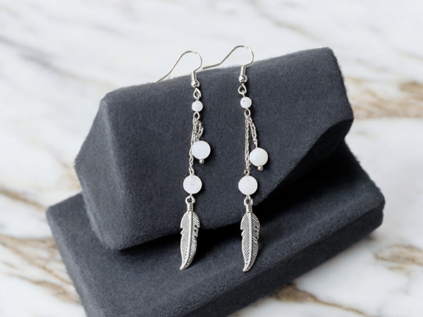 Boucles d'oreilles pierre de lune